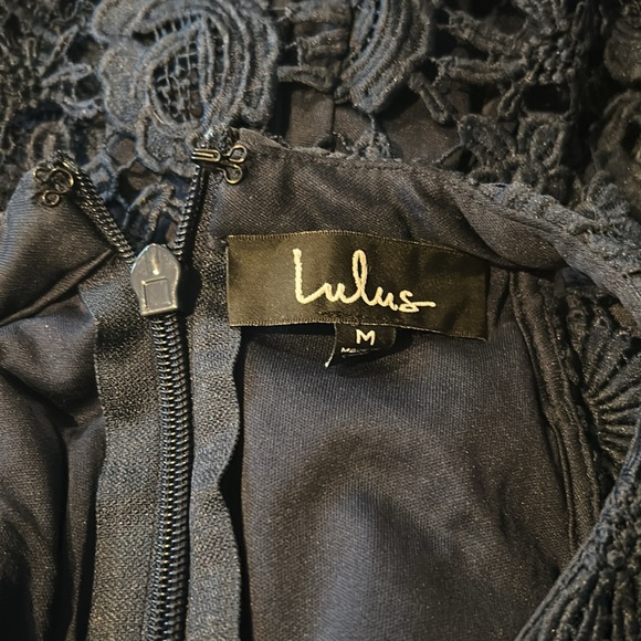 Love Poem Navy Blue Lace Mini Dress - Picture 8 of 8